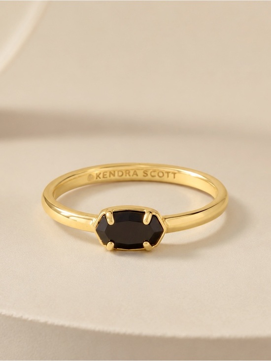 Kendra Scott Jewelry - Kendra Scott Elisa black stone ring. Size 8